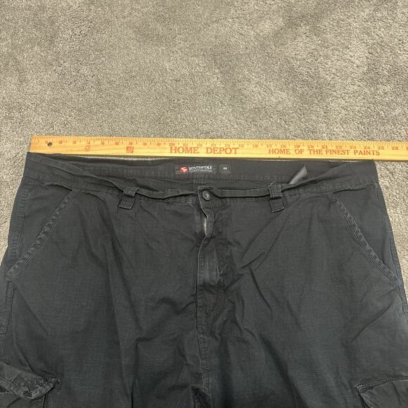 Southpole Cargo Shorts Men's Size 48 Black Baggy Ripstop Utility Casual Y2K - Picture 4 of 5